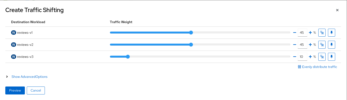 Traffic Shifting Traffic Shifting
